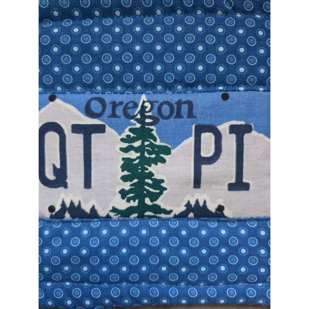 Oregon License Plate Potholder Blue Polka Dot QT PI Cute Pie Kitchen Hot Pad